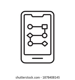 Mobile Phone Intelligence Technology Line Icon