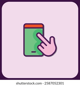 Mobile Phone Interaction Icon Design