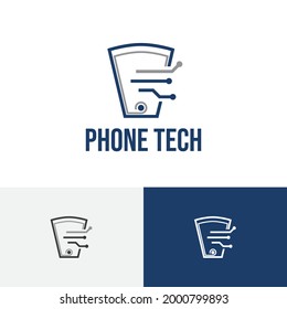Mobile Phone Internet Technology Service Application Logo