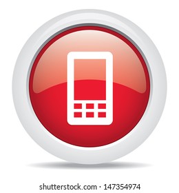 mobile phone isolated on white background
