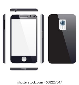 Mobile phone. Isolated on white background. Vector illustration.