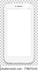 Mobile phone isolated in a transparancy background. To present your application.