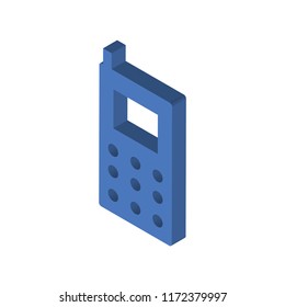 Mobile phone isometric left top view 3D icon