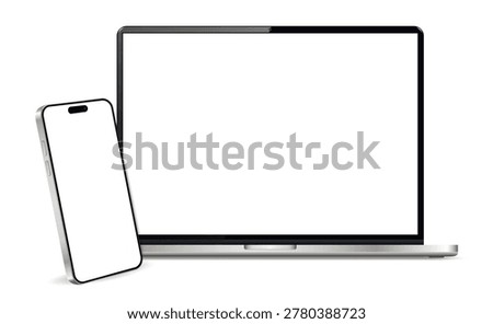 Mobile Phone and Laptop Computer Mockup
