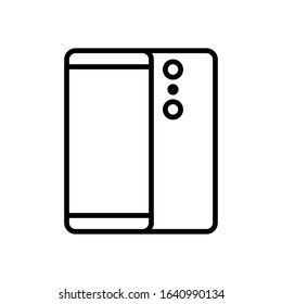mobile phone line art vector icon - ui icon vector