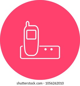 Mobile Phone Line Icon