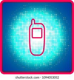 Mobile Phone Line Icon