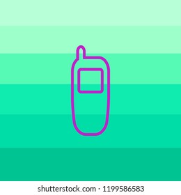 Mobile Phone Line Icon