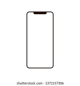 Mobile Phone Line Icon