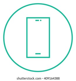 Icono de línea de teléfono móvil.