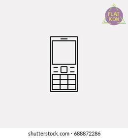 mobile phone line icon