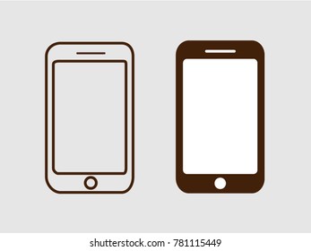 Mobile Phone Line Icon