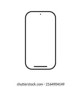 Icono de línea de teléfono móvil, icono de contorno de trazo editable de teléfono, símbolo vectorial de alta calidad para aplicación móvil.