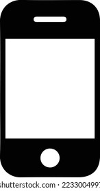 Icono de línea de teléfono móvil. Diseño plano.