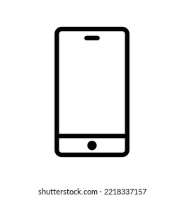 Mobile phone line icon illustration. icon illustration related to electronic, technology. Simple vector design editable. 