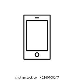 Mobile phone line icon. linear style sign for mobile concept and web design. Mobile phone outline vector icon. Symbol, logo illustration. Pixel perfect vector graphics