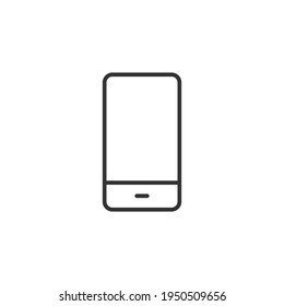 Mobile phone line icon. Simple outline style. Minimal smartphone, telephone, cell phone concept. Vector illustration isolated on white background. EPS 10.