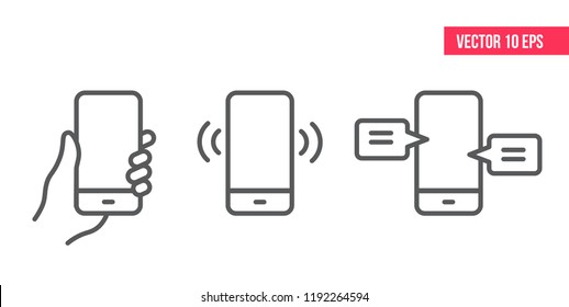 Mobile Phone Line Icon
Smartphone with white screen vector eps10.  - Shutterstock ID 1192264594