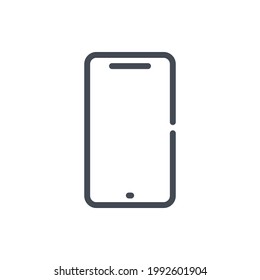 Mobile phone line icon. Smartphone vector outline sign.