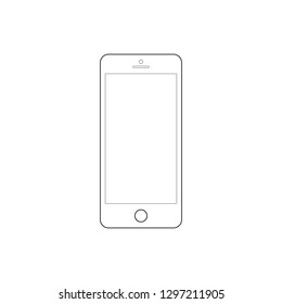 Mobile Phone Line Icon - Vector