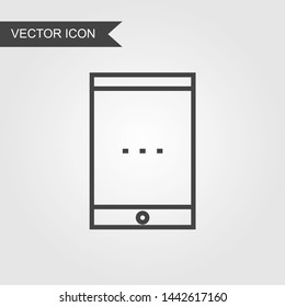 Mobile phone line icon. Vector mail linear style for web site page, marketing, mobile app, design element, logo on isolated background