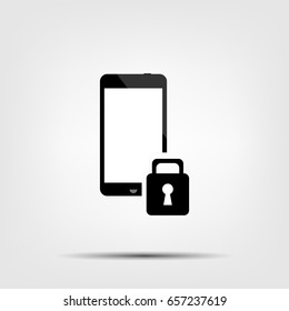 mobile phone lock icon