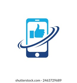 mobile phone logo abstract vector