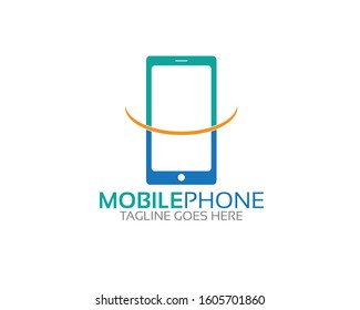 Mobile Phone Logo Design Vector Template