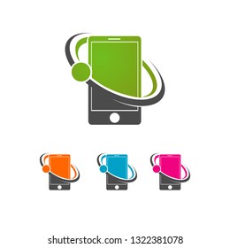 mobile phone logo icon vector