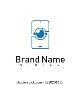 símbolo de diseño de la tecnología del logotipo del teléfono móvil
