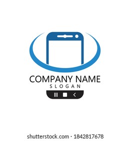 mobile phone logo vector icon template design