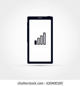 Mobile phone with low signal sign