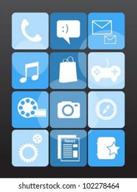 Mobile phone menu icons