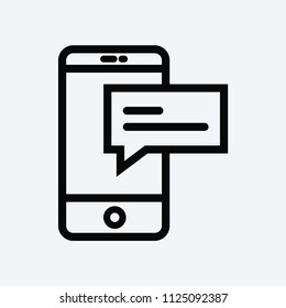 Mobile phone and message icon