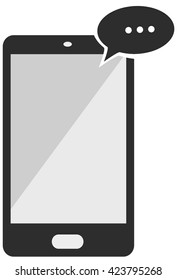 Mobile phone with message icon