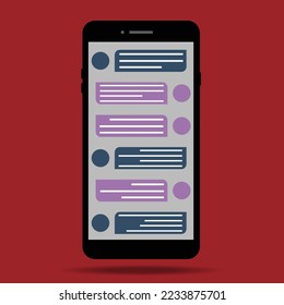 mobile phone messaging chat communications ui Smartphone Texting Apps design talking messenger