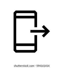 Mobile phone mini line, icon, background and graphic. The icon is black and white, linear  flat, vector, pixel perfect, minimal, suitable for web and print. 