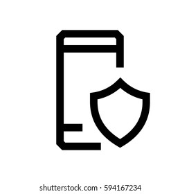 Mobile phone mini line, icon, background and graphic. The icon is black and white, linear  flat, vector, pixel perfect, minimal, suitable for web and print. 