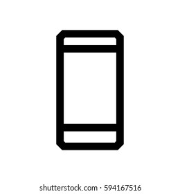 Mobile phone mini line, icon, background and graphic. The icon is black and white, linear  flat, vector, pixel perfect, minimal, suitable for web and print. 