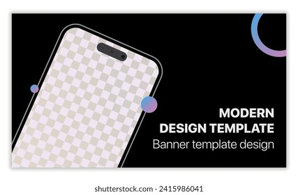 Handy-Muster auf dem Hintergrund mit einer Beschreibung der mobilen Anwendung. Moderne Vorlage für Infografiken oder Präsentationen Benutzeroberfläche Design Schnittstelle. Vektorgrafik.