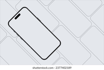 Mobile phone mockup, Smartphone template, Telephone vector mock up, Phone technology illustration, Simple smart phone mock