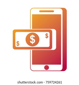 mobile phone money banknote payment online technology