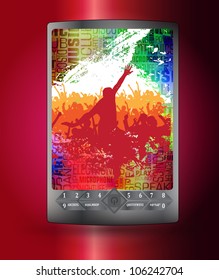 Mobile phone with music application