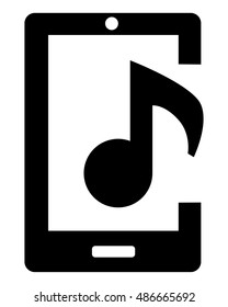Mobile phone with music sign