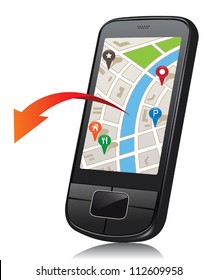 Mobile phone with navigation system