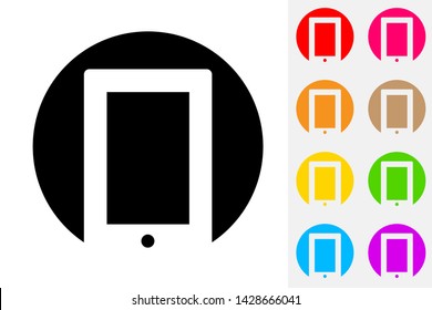 Mobile Phone Negative Space Icon