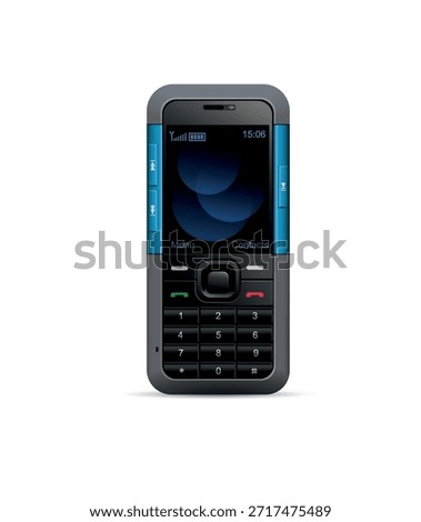Mobile phone Nokia isolated on a white background. Vector realistic illustration
