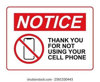 mobile phone not allowed or don't use mobile sign isolated on white. No phone sign on white background. Sign prohibiting the use of the phone here. ban on cell phone, vector illustration