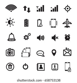 Mobile Phone Notification Icons