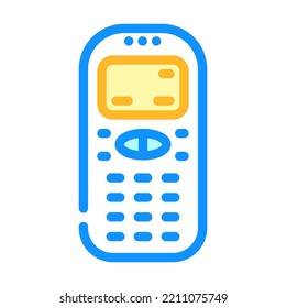 mobile phone old gadget color icon vector. mobile phone old gadget sign. isolated symbol illustration